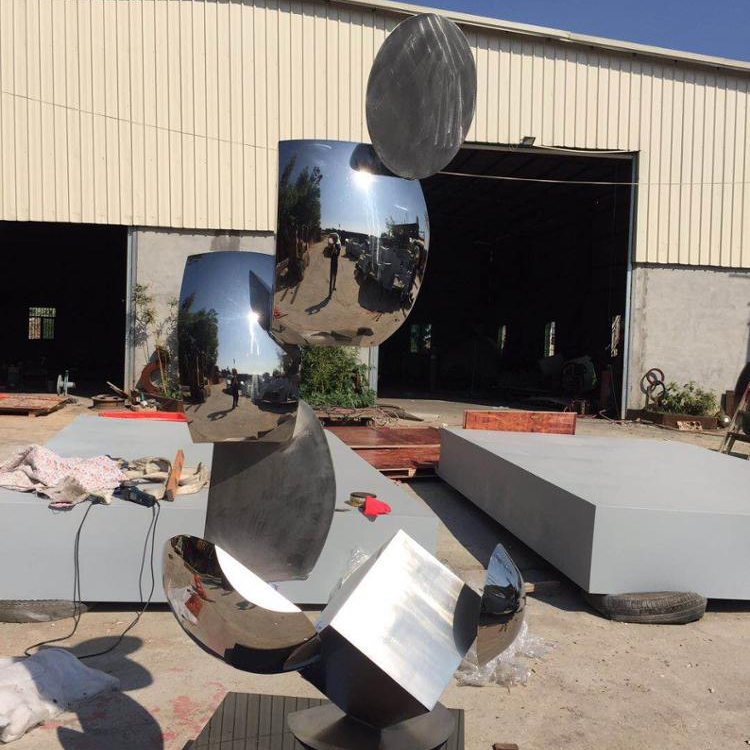 Polished Modern Art Stainless Steel Abstract Sculpture